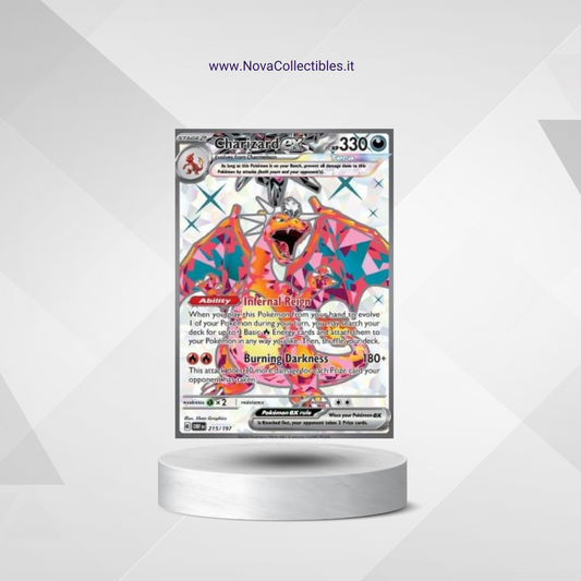 Charizard ex Teracristal Full Art 215/197 - Ossidiana Infuocata ITA NM
